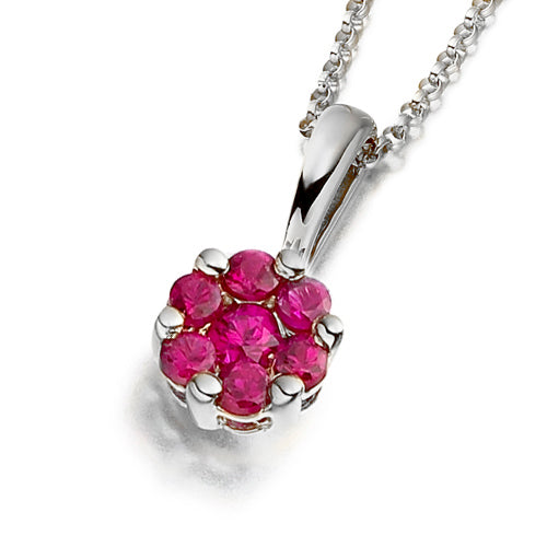 Ruby Cluster Pendant