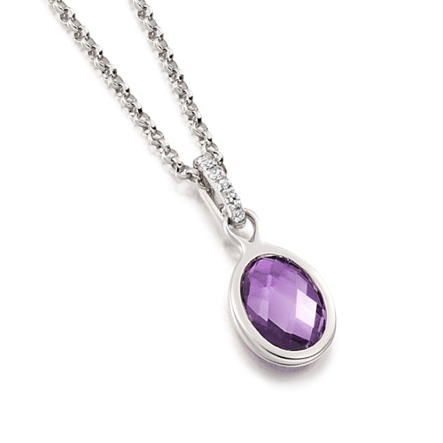 Amethyst Bezel Pendant