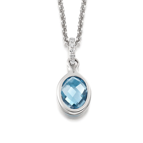 Aquamarine Bezel Pendant