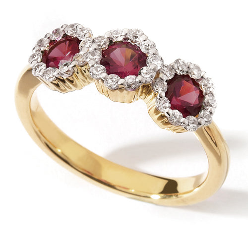 Ruby Trilogy Ring