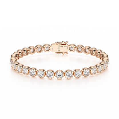 Bezel Set Rose Gold Tennis Bracelet