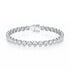 Bezel Set White Gold Platinum Tennis Bracelet