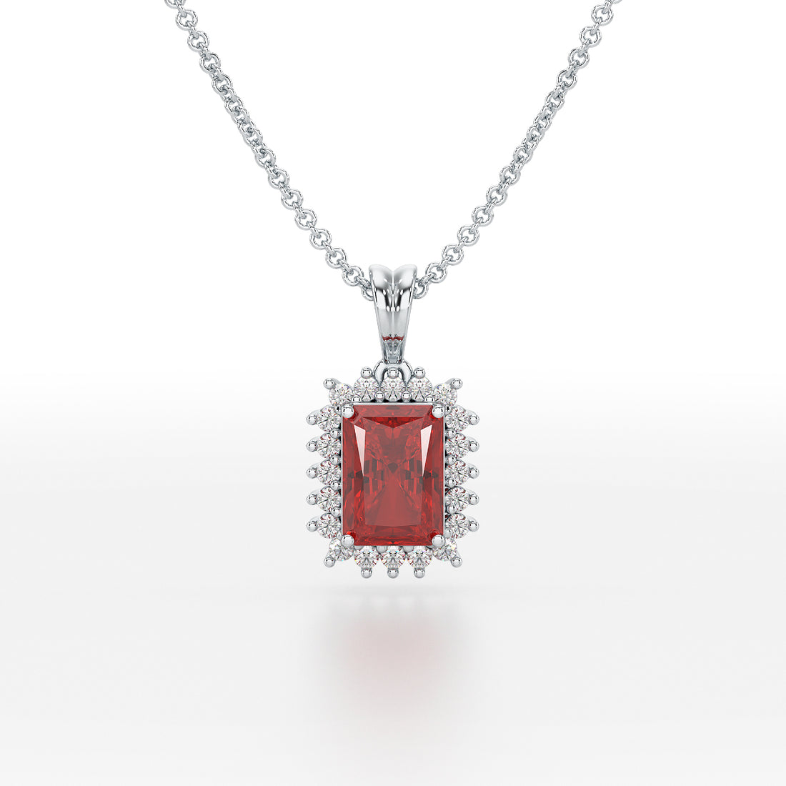 Emerald Ruby Sunburst Pendant