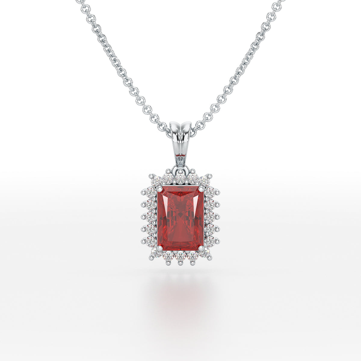 Emerald Ruby Sunburst Pendant