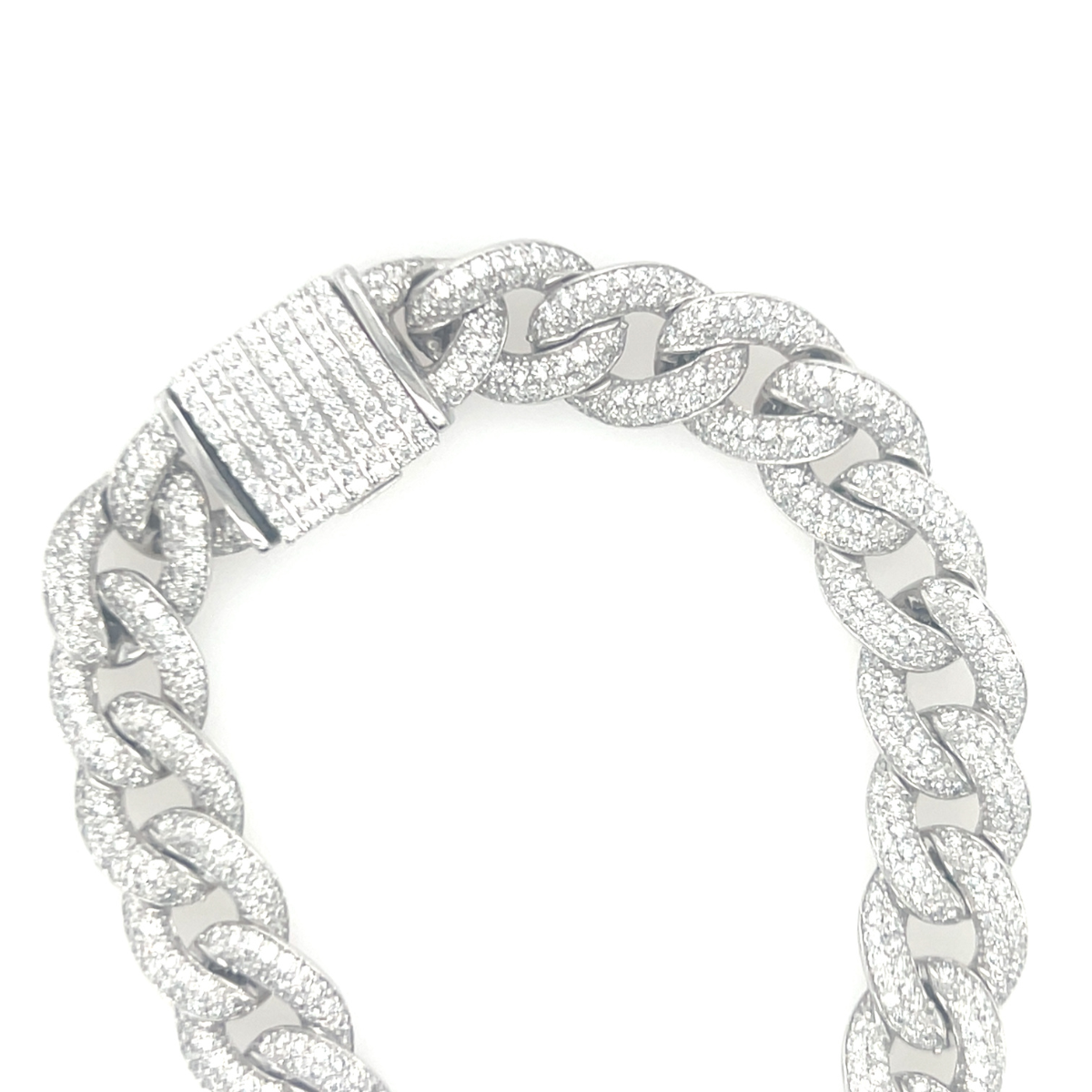 7.50ct Miami Cuban Diamond Bracelet 9K White Gold