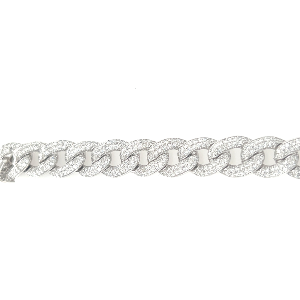 7.50ct Miami Cuban Diamond Bracelet 9K White Gold