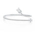 2.75ct Four Prong White Gold Platinum Tennis Bracelet Open View