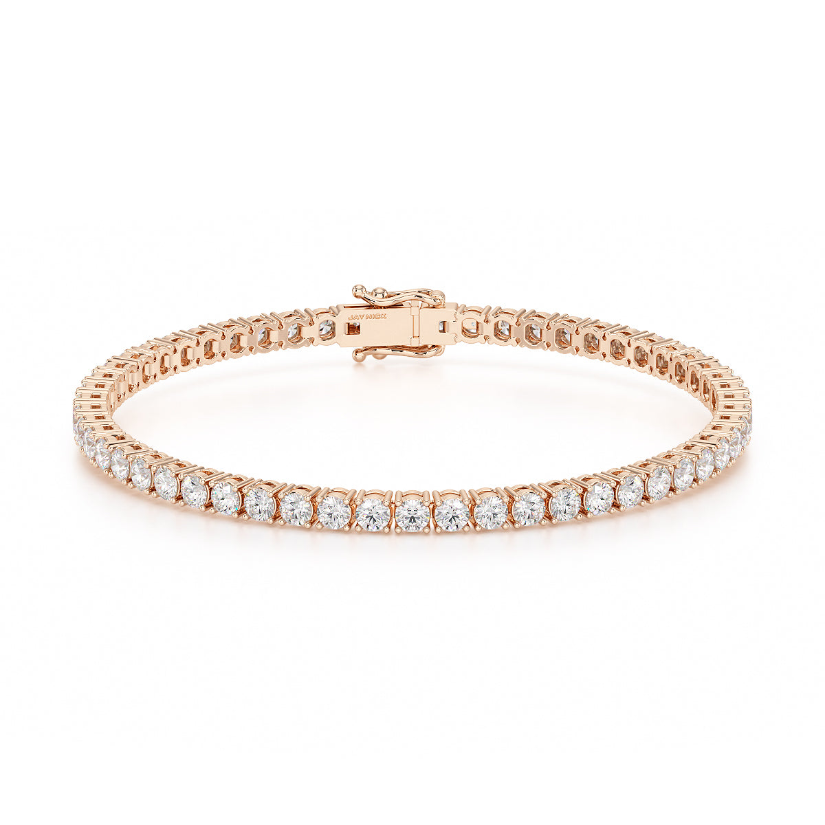 5.00ct Four Prong Rose Gold Tennis Bracelet