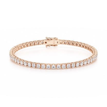 5.00ct Four Prong Rose Gold Tennis Bracelet