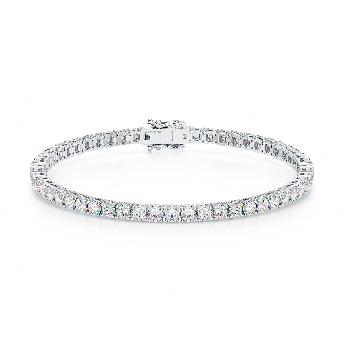 5.00ct Four Prong White Gold Platinum Tennis Bracelet