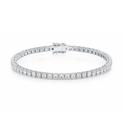 5.00ct Four Prong White Gold Platinum Tennis Bracelet