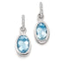 Bezel Set Aquamarine & Diamond Drop Earrings