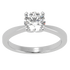 V Set Solitaire Ring White Gold Platinum Top View