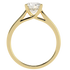 Curve Solitaire Ring Yellow Gold Flat View