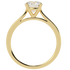 Classic Solitaire Ring Yellow Gold Flat View