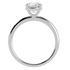 Modern Solitaire Ring White Gold Platinum Flat View