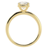 Modern Solitaire Ring Yellow Gold Flat View