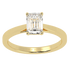 Emerald Cut Solitaire Ring Yellow Gold Top View