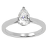 Pear Cut Solitaire Ring White Gold Platinum Top View