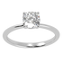 Modern Cushion Cut Solitaire Ring White Gold Platinum Top View