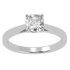 Cushion Cut Solitaire Ring White Gold Platinum Top View