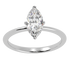 Modern Marquise Cut Solitaire Ring White Gold Platinum Top View