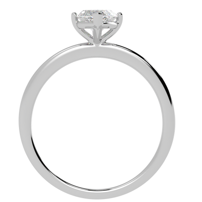 Modern Marquise Cut Solitaire Ring White Gold Platinum Flat View