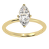 Modern Marquise Cut Solitaire Ring Yellow Gold Top View