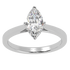 Marquise Cut Solitaire Ring White Gold Platinum Top View