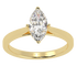 Marquise Cut Solitaire Ring Yellow Gold Top View