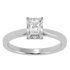 Radiant Cut Solitaire Ring White Gold Platinum Top View