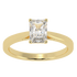 Radiant Cut Solitaire Ring Yellow Gold Top View