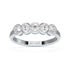 Large Round Bezel Set Five Stone White Gold Platinum Ring Top View