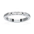 Round Channel Set Five Stone White Gold Platinum Ring Top View