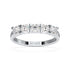 Round U Set Five Stone White Gold Platinum Ring Top View