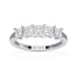 Princess Cut Five Stone Graduated White Gold Platinum Ring Top View