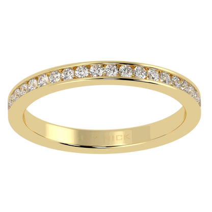 Channel Set Half Eternity Ring