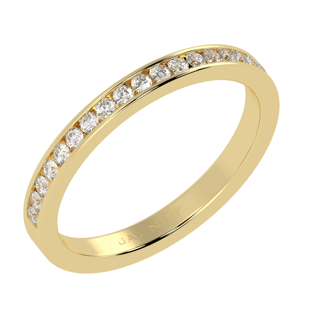 Channel Set Half Eternity Ring