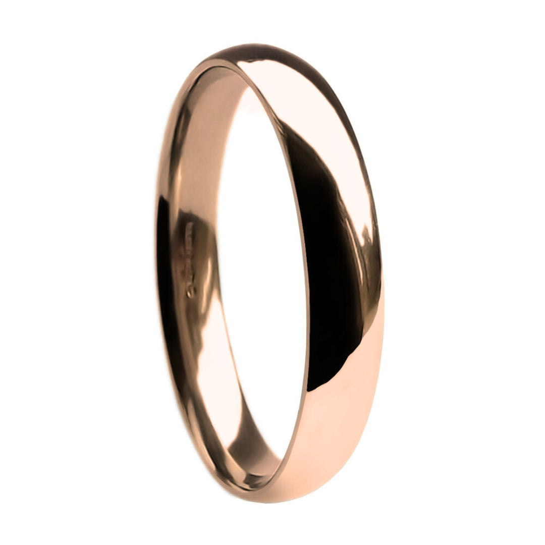 Light Court Shape Wedding Band