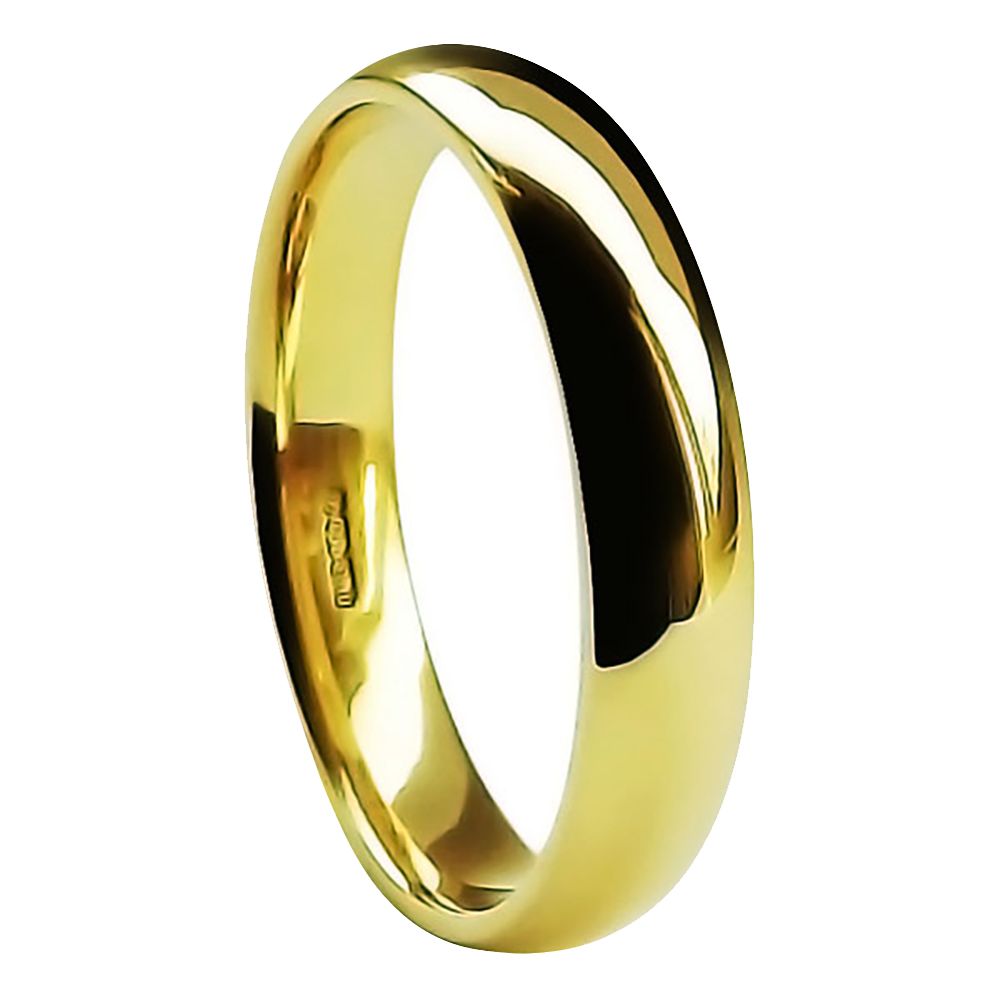 Light Court Shape Wedding Band