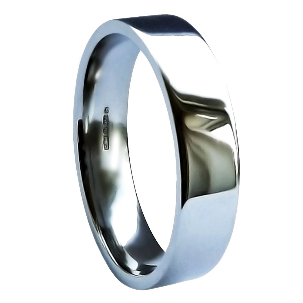 Heavy Flat Court Shape Wedding Band