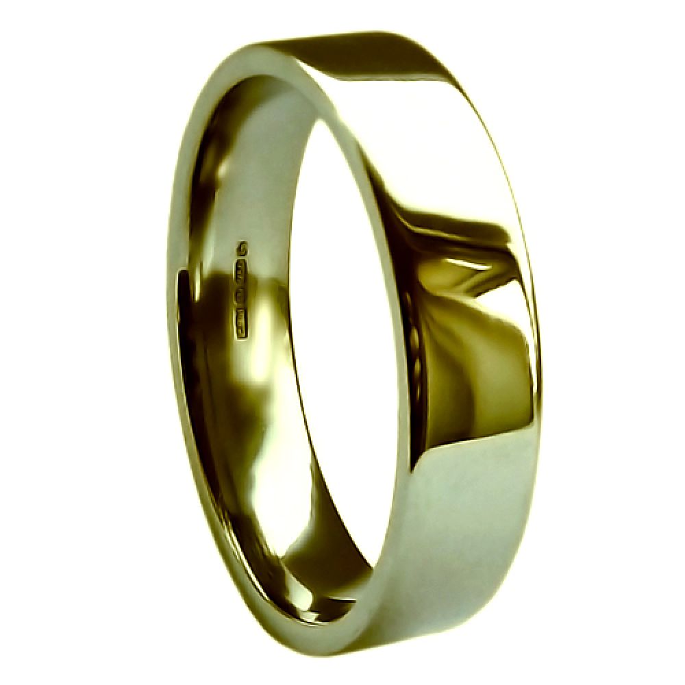 Heavy Flat Court Shape Wedding Band