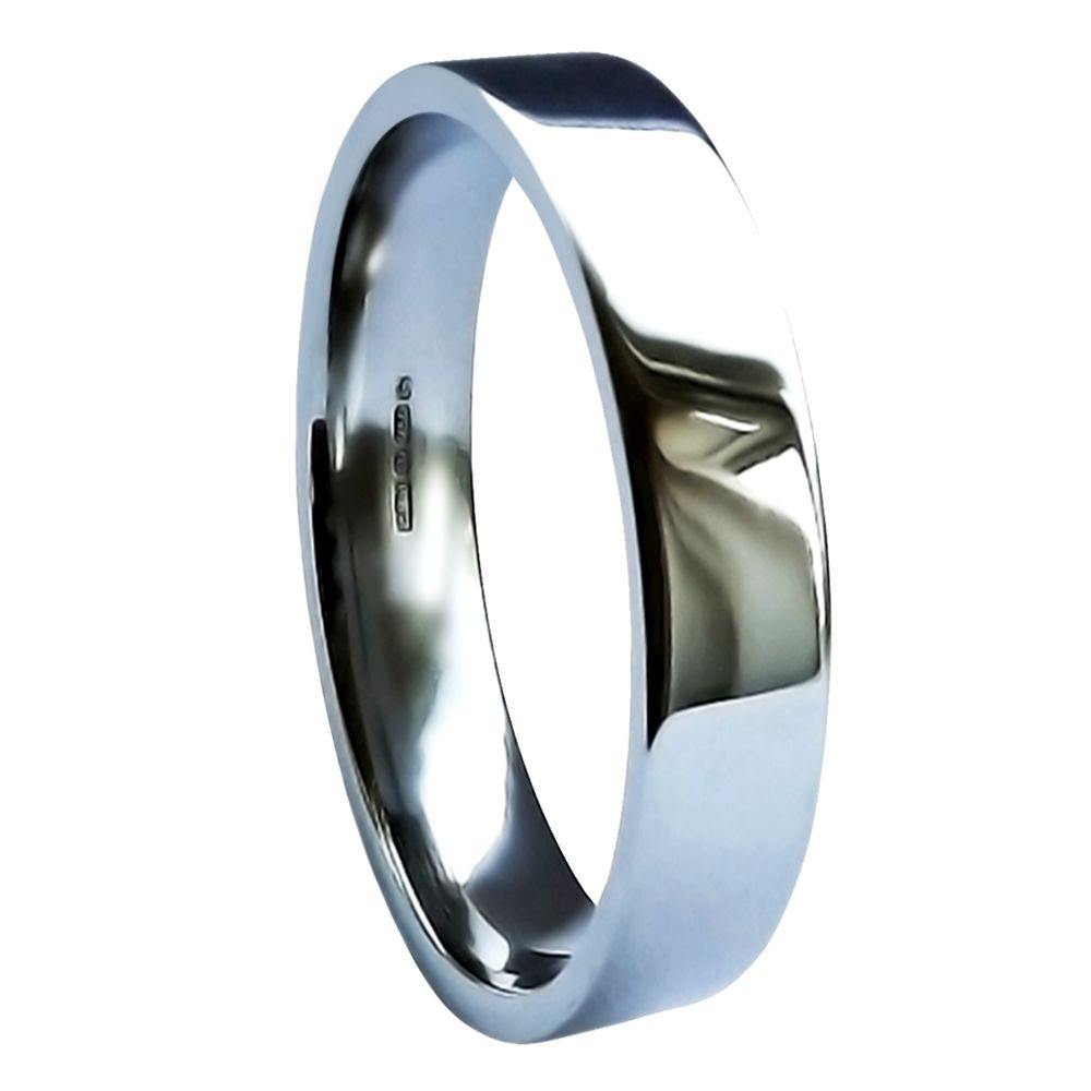 Light Flat Court Shape Wedding Band