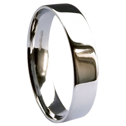 Light Flat Court Shape Wedding Band