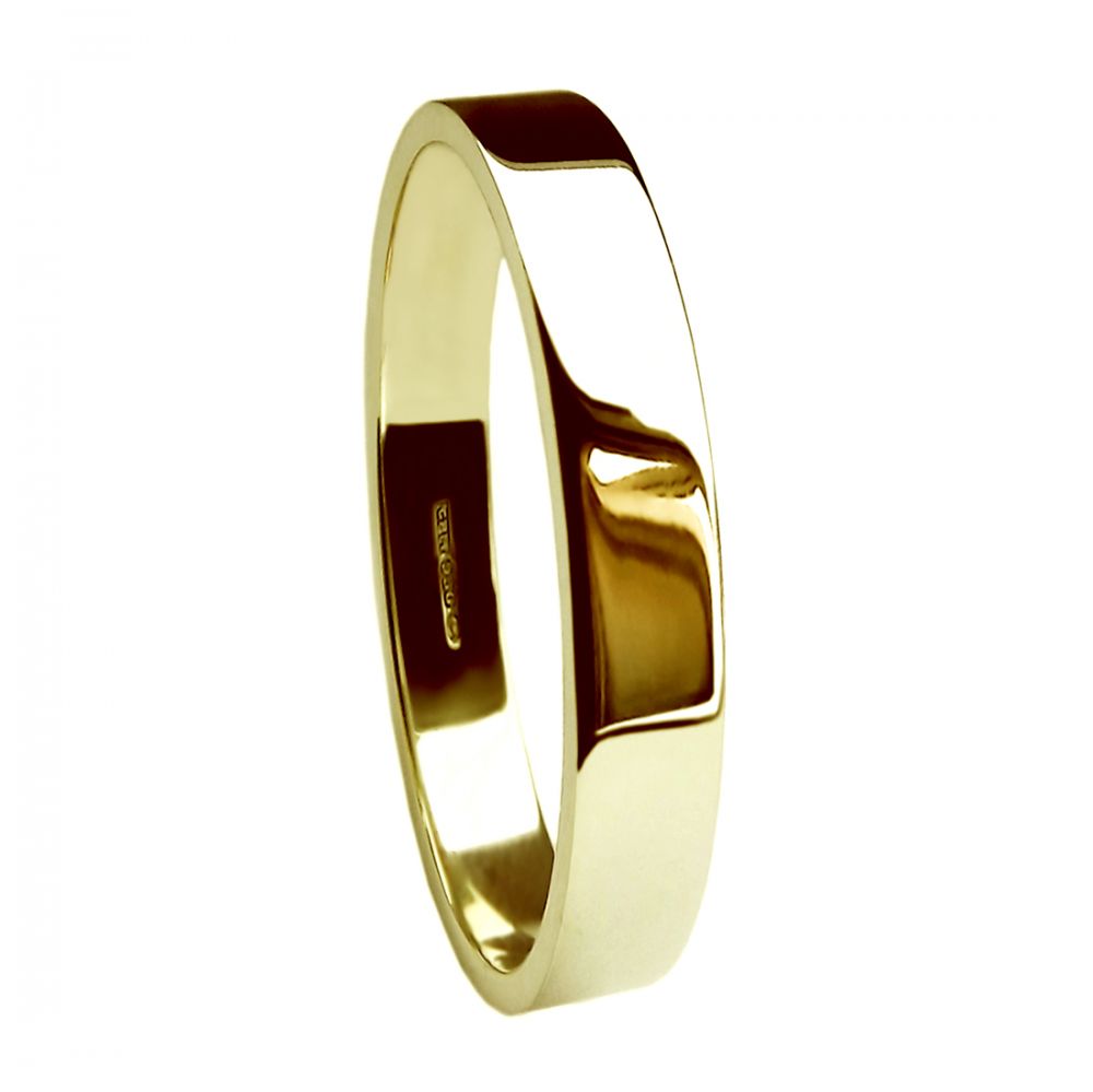 Light Flat Shape Wedding Band