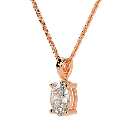 Oval Solitaire Pendant