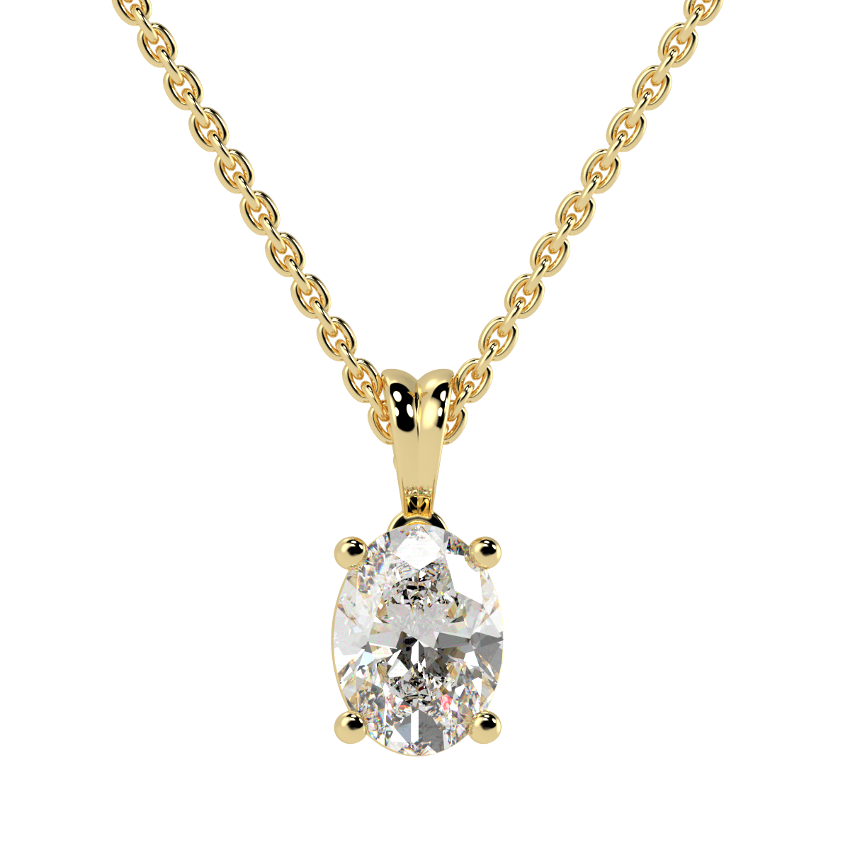 Oval Solitaire Pendant