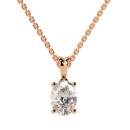 Oval Solitaire Pendant