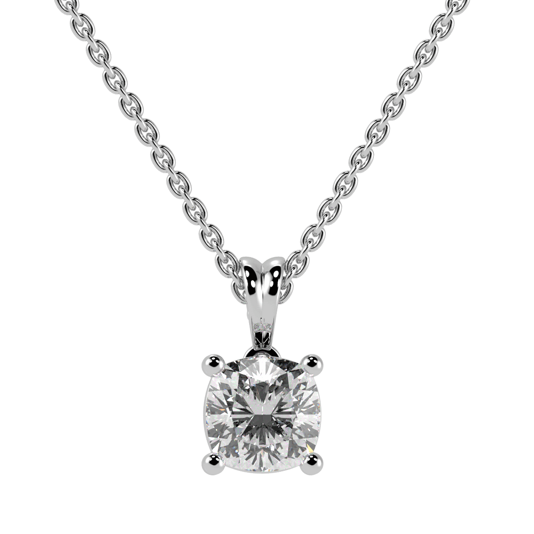 Cushion Solitaire Pendant