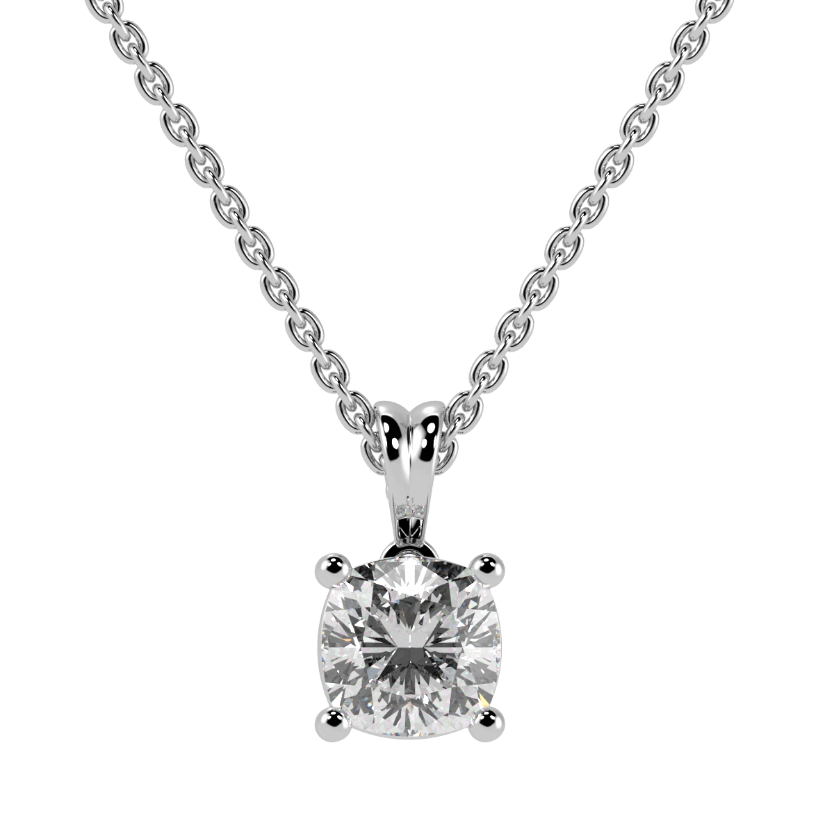 Cushion Solitaire Pendant